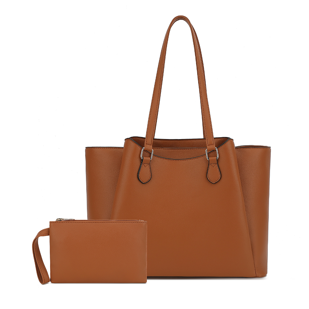 Women Hand Bags For Office - กระเป๋าโท้ทสำหรับผู้หญิง, กระเป๋าสะพายไหล่หนัง PU ขนาดใหญ่พร้อมกระเป๋าเล็ก, กระเป๋าใส่แล็ปท็อปขนาด 13.5