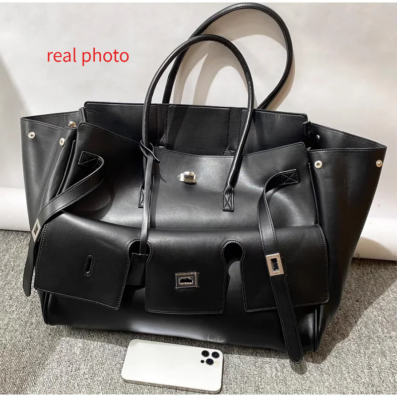 Women Bags Branded - แบรนด์คุณภาพสูงหนัง PU นุ่มกระเป๋าถือกระเป๋าร็อดิโอ ล็อค ดีไซน์กระเป๋าผู้หญิงกระเป๋าจัดเก็บความจุขนาดใหญ่กระเป๋าสะพายไหล่
