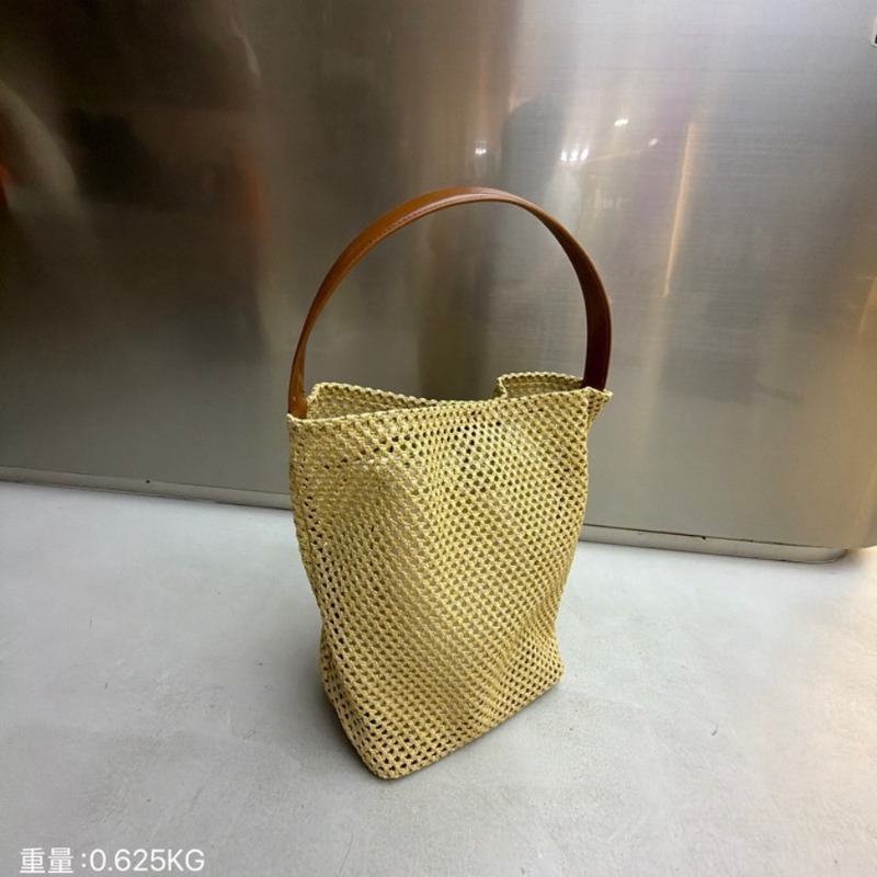 Women'S Raffia Bags - กระเป๋าถือสานราฟเฟียสีตัดกันใหม่ปี 2026 แฟชั่นเกาหลี ดีไซน์โปร่งลายฉลุ จุของได้เยอะ ใช้งานได้หลากหลาย