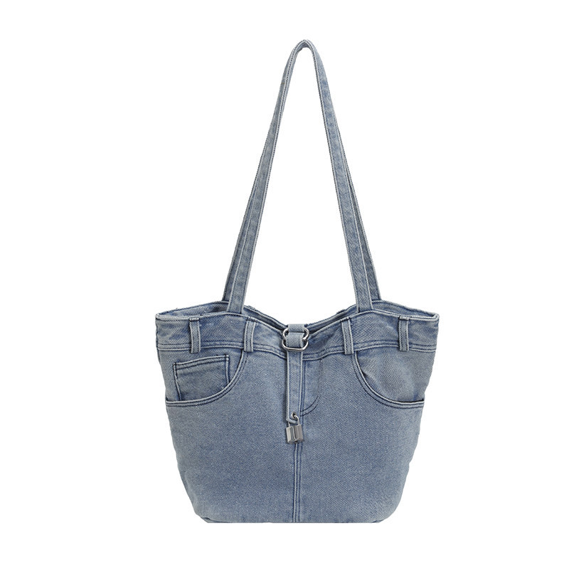Women'S Young Bags - แฟชั่นเดนิม เรียบง่ายและทันสมัย เป็นที่นิยมในหมู่คนหนุ่มสาวในญี่ปุ่นและเกาหลีใต้ คอลเลกชันฤดูใบไม้ร่วงใหม่สำหรับผู้หญิงปี 2026: ขนาดใหญ่