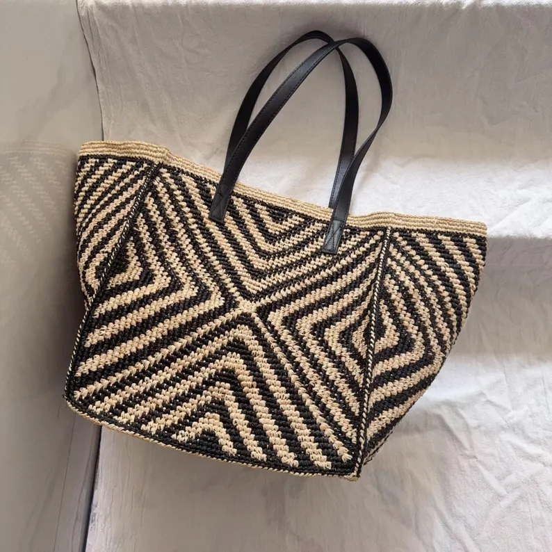 กระเป๋าโท้ทสานฟางราเฟียขนาดใหญ - Women'S Raffia Bags บทวิจารณ์และราคา