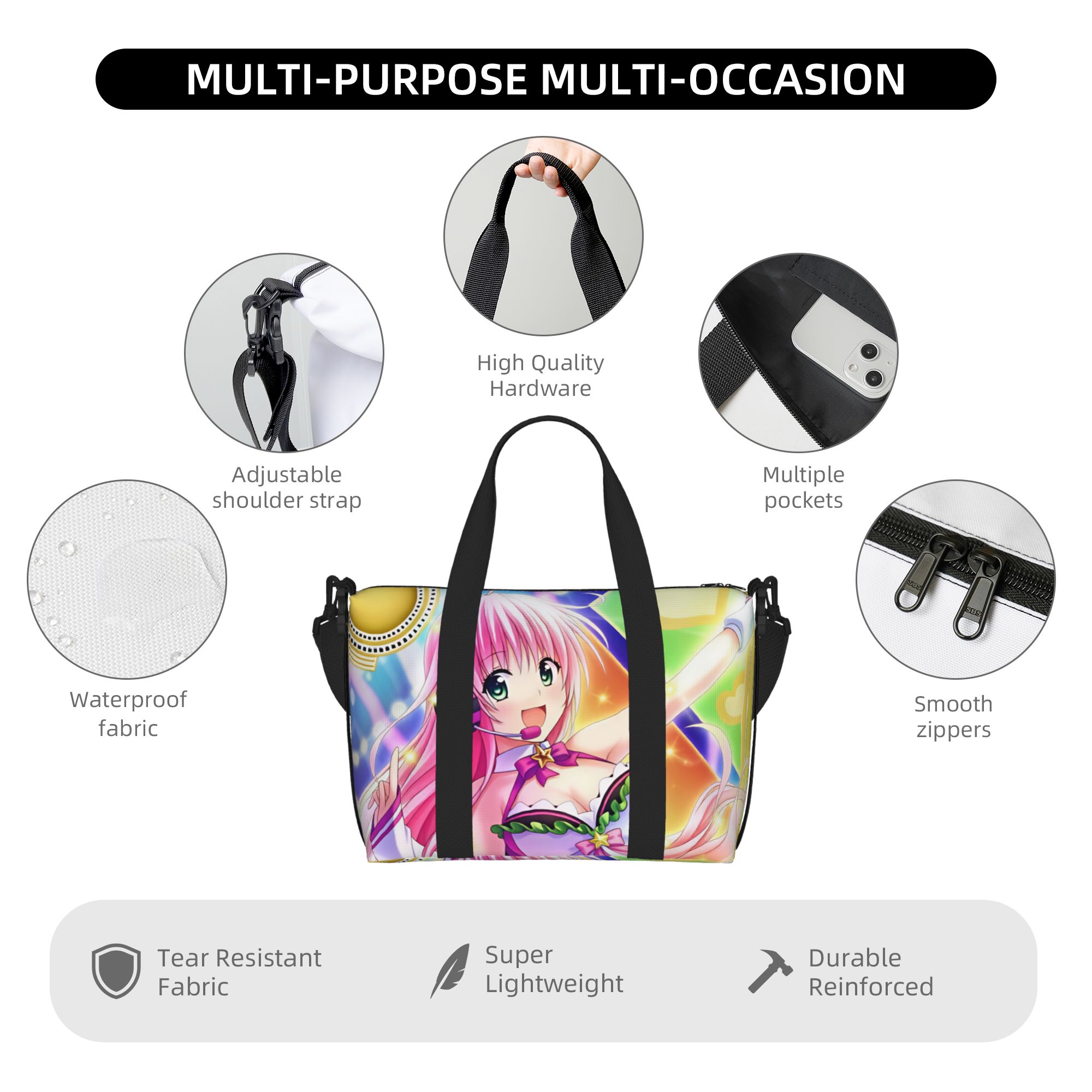 กระเป๋าโท้ทช้อปปิ้งลายอนิเมะ L - Women Bags Ru บทวิจารณ์และราคา